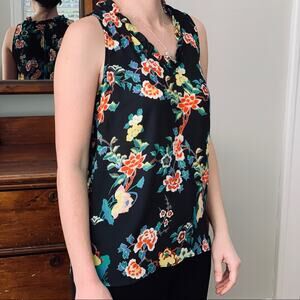 Rose & Olive Sheer Floral Top, Size XS